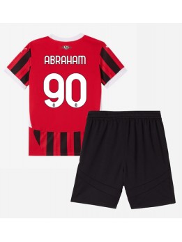 Otroški Nogometna dresi replika AC Milan Tammy Abraham #90 Domači 2024-25 Kratek rokav (+ hlače)